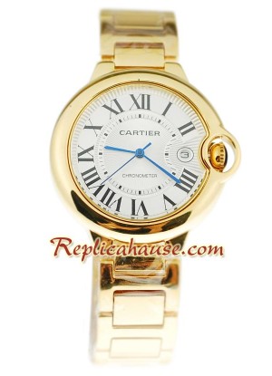 Ballon Blue De Cartier Yellow Gold Reloj Réplica