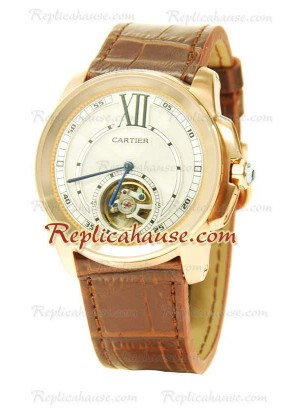 Calibre de Cartier Flying Tourbillon Reloj Réplica