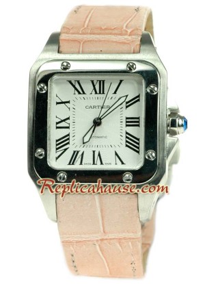 Cartier Santos 100 Suizo Reloj Tamaño Medio