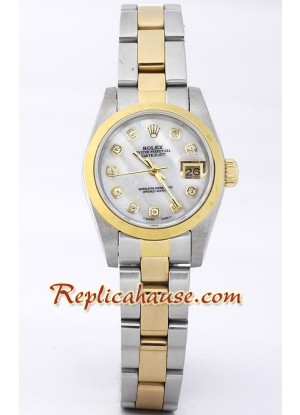 Rolex Réplica Datejust - Two-tone- Dama -