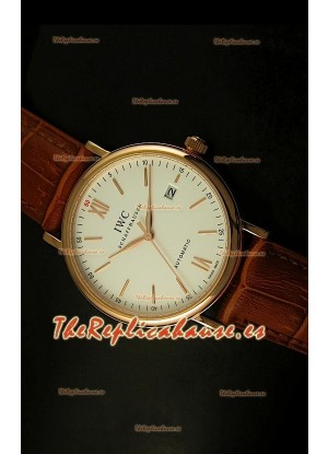 IWC Portofino Reloj Réplica Japonés Automático Grado Superior, en Oro Rosado