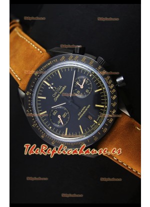 Omega Speedmaster Dark Side of the Moon - Reloj Suizo Negro con Estilo de Época Edición Espejo 1:1