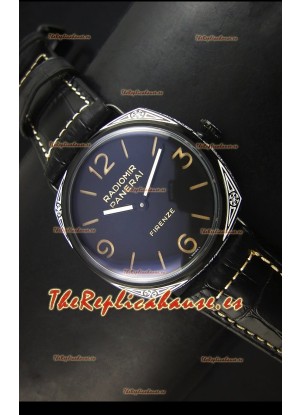 Panerai Radiomir PAM604 3 Days DLC Coated Reloj Suizo con Movimiento Unitas