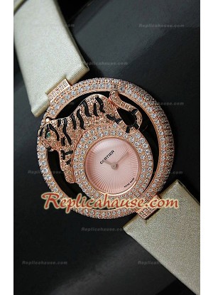 Le Cirque Animalier de Cartier Reproducción Reloj Suizo con Cristales Swarovski Genuinos 