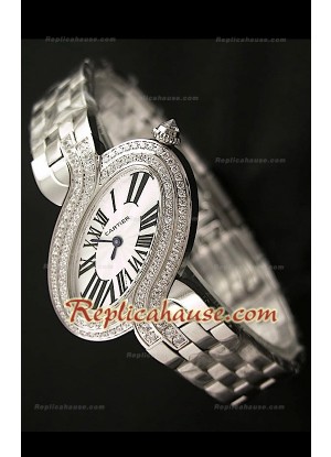 Delices De Cartier Reloj Réplica Señoras con Diamantes 