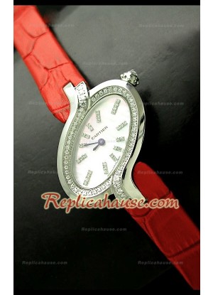 Delices De Cartier Réplica Reloj Señoras con  Red Correa