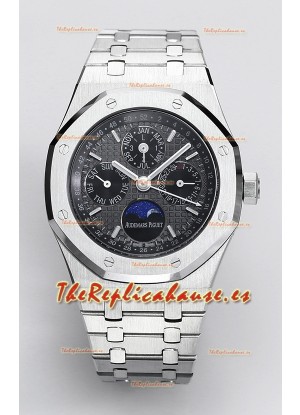 Audemars Piguet Royal Oak Calendario Perpetuo Réplica Suiza Acero 904L - Dial Gris