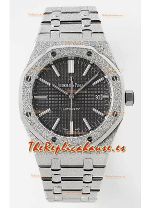 Audemars Piguet Royal Oak 15410BC 41MM Dial Gris Acero 904L Movimiento CALIBRE 3120 Réplica a Espejo 1:1
