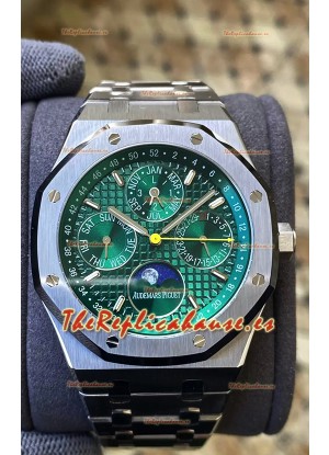Audemars Piguet Royal Oak Calendario Perpetuo Réplica Suizo Acero 904L Dial Verde