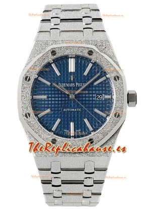 Audemars Piguet Royal Oak Frosted 37MM Self-Winding Dial Azul Reloj Réplica Espejo 1:1