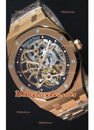 Audemars Piguet Royal Oak Tourbillon Reloj Extra Fino Openworked en Oro Rosado