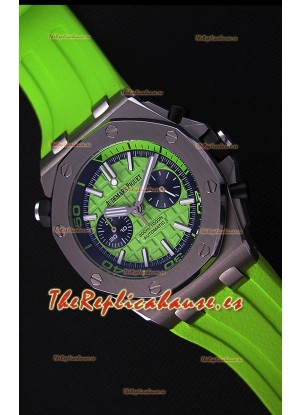 Audemars Piguet Royal Oak Offshore Reloj Réplica Cronógrafo de Cuarzo Suizo estilo Buzo en color Verde