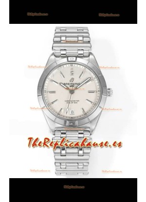 Breitling Chronomat 36MM Acero Inoxidable Casing Reloj Réplica Espejo 1:1 Dial Blanco