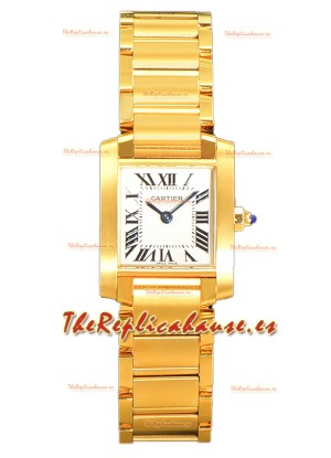 Cartier Tank Francaise Oro Amarillo Reloj Répolica de Cuarzo Suizo 25.70MM