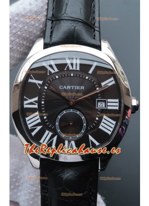 Drive De Cartier Reloj Réplica a espejo 1:1 en Acero Inoxidable - Dial Blanco