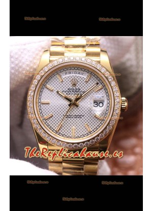 Rolex Day Date Presidential Acero 904L Oro Amarillo 40MM - Dial Blanco en Acero Calidad a Espejo 1:1