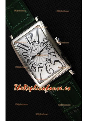 Franck Muller Long Island Ladies Reloj Réplica con Movimiento de Cuarzo Suizo correa color Verde