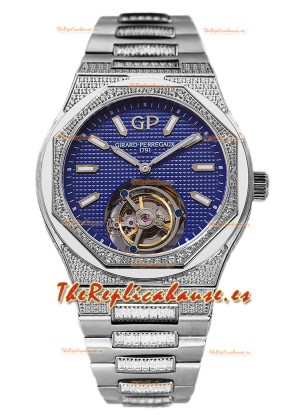 Girard Perregaux Laureato Tourbillon Espejo 1:1 Dial Azul Reloj Réplica Suiza 