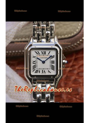 Cartier PANTHERE Edition Reloj a espejo 1:1 de Alta Calidad Dial en color Blanco - Bisel de Acero