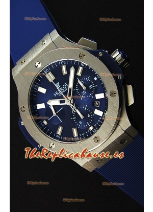Hublot Big Bang Reloj Réplica Suizo de Acero en color Azul Réplica a Espejo 1:1