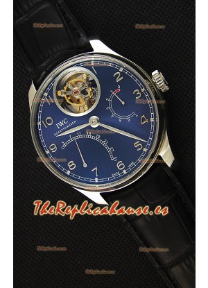 IWC Portugieser Tourbillon Mystere Retrograde Dial color Azul Versión 2019 Actualizada
