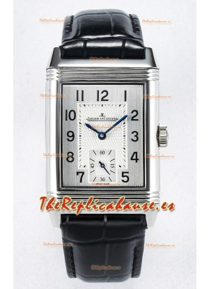 Jaeger-LeCoultre Reverso Super Clone DuoFace Negro/Blanco Reloj Réplica Acero 