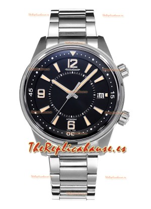 Jaeger LeCoultre Polaris Date Dial Negro Correa Acero Reloj Réplica Espejo 1:1 42MM