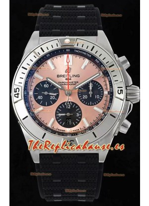 Breitling Chronomat B01 42 Edición Suiza Caja Acero 904L Dial Rosado Reloj Réplica a Espejo 1:1