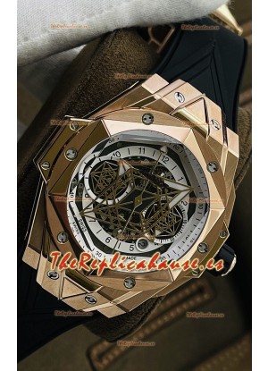 Hublot Big Bang UNICO Sang Bleu II Oro Rosado Calidad a Espejo 1:1 Reloj Réplica Suizo