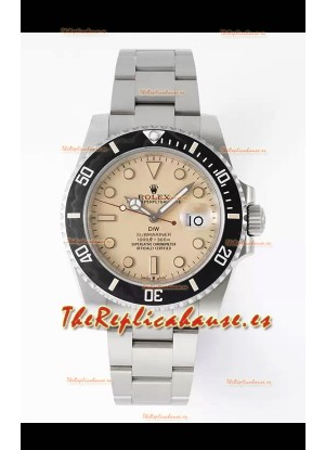Rolex Submariner DiW Caja Acero Inoxidable Bisel Negro Reloj Edición Cerámica
