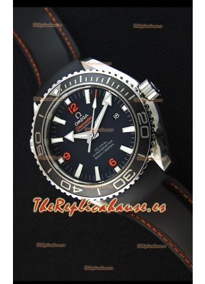 Omega Seamaster Planet Ocean Swiss Correa Negra Réplica 45MM 1:1 Ultimate Edition Watch 