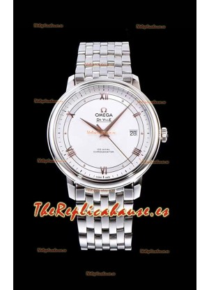 Omega De Ville Prestige Co-Axial 36.8MM Dial Blanco Reloj Réplica Suizo a Espejo 1:1