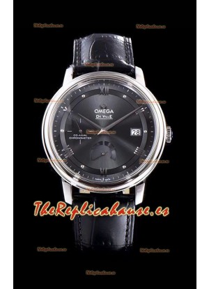 Omega De Ville Prestige Power Reserve Dial Gris Reloj Réplica Suizo a Espejo 1:1 Acero 904L