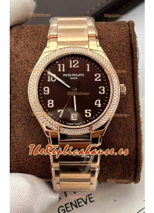 Patek Philippe Twenty-4 Dial Verde Caja Oro Rosado Reloj Réplica Espejo 1:1 36MM
