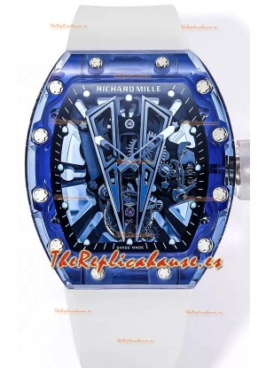 Richard Mille RM27-03 Caja Zafiro Sapphire con Genuino Movimiento Tourbillon Réplica 1:1 Ultimate