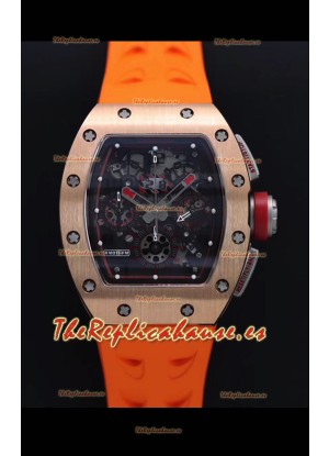 Richard Mille RM011-FM Felipe Massa Caja en Oro Rosado Reloj Réplica Suizo