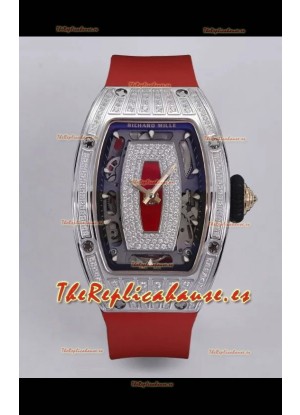 Richard Mille Super Clone RM07-01 Pavimentado en Diamantes Caja Acero 904L Automatic Reloj Réplica