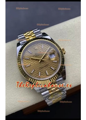 Rolex Datejust M126333 41MM ETA3235 72 Horas Energía Fluted Dial Jubilee Réplica Espejo 1:1 Oro Amarillo Acero 904L