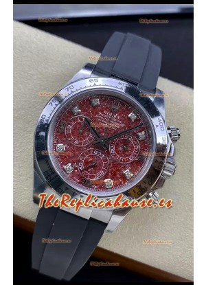 Rolex Cosmograph Daytona Grossular Rubellite Dial Original Movimiento Cal.4130 - Reloj Acero 904L