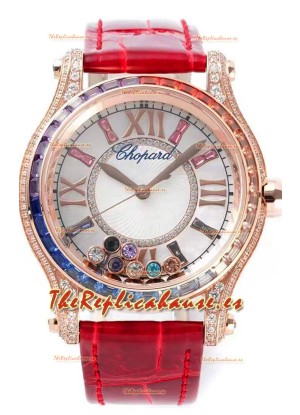 Chopard Happy Sport Reloj Réplica Suizo Automático Caja en Oro Rosado - 36MM Ancho