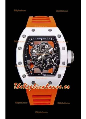 Richard Mille RM055 Caja de Cerámica Reloj Réplica a espejo 1:1 Correa Naranja