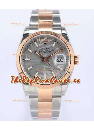 Rolex Datejust Palm Motif Dial 36MM Movimiento Cal.3135 Réplica Suiza Caja en Acero 904L en Dos Tonos