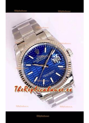 Rolex Datejust Dial Fluted-Motif 41MM Movimiento Cal.3135 Reloj Réplica Suizo en Caja en Acero 904L