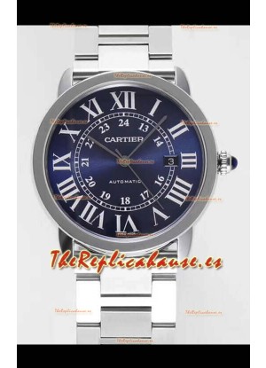 Ronde De Cartier Reloj Réplica Suizo - Acero Inoxidable Dial Azul