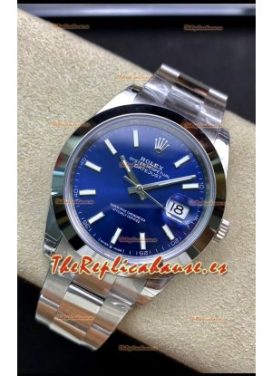 Rolex Datejust 126300 41MM Cal.3135 Reloj Réplica Suizo a Espejo 1:1 en 904L Dial Azul