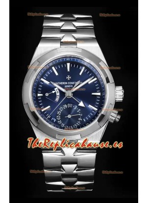 Vacheron Constantin Overseas Dual Time Reloj Réplica Suizo a Espejo 1:1 Dial Azul