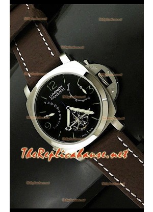 Panerai Lumenor Reloj Tourbilon Con Reserva de Energía de 44MM - Esfera de color Negro