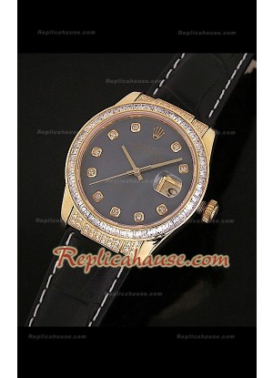 Rolex Reloj Réplica para Hombres en Oro y con Esfera Perla 