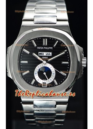 Patek Philippe Nautilus 5726A Reloj Suizo a Espejo 1:1 Dial Negro