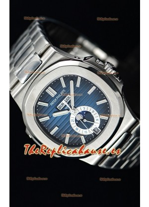 Patek Philippe Nautilus 5726A Reloj Suizo a Espejo 1:1 Dial Azul